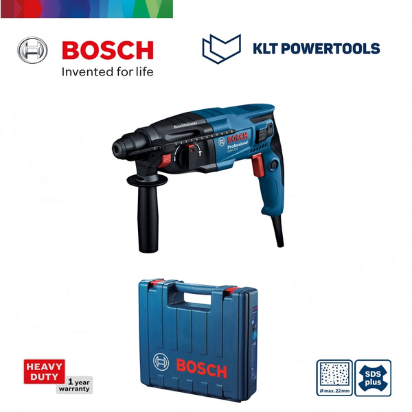 สว่านโรตารี่ Bosch ระบบ SDS plus GBH 220 พร้อมดอกสว่านและอุปกรณ์เสริม